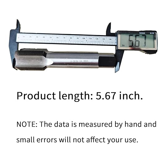 Lzcdelyxiao 1-3/8"-16 Tap UN Right Hand Straight Flute Nominal Diameter 1-3/8" Thread Per Inch 16 Fin Grade 2B HSS