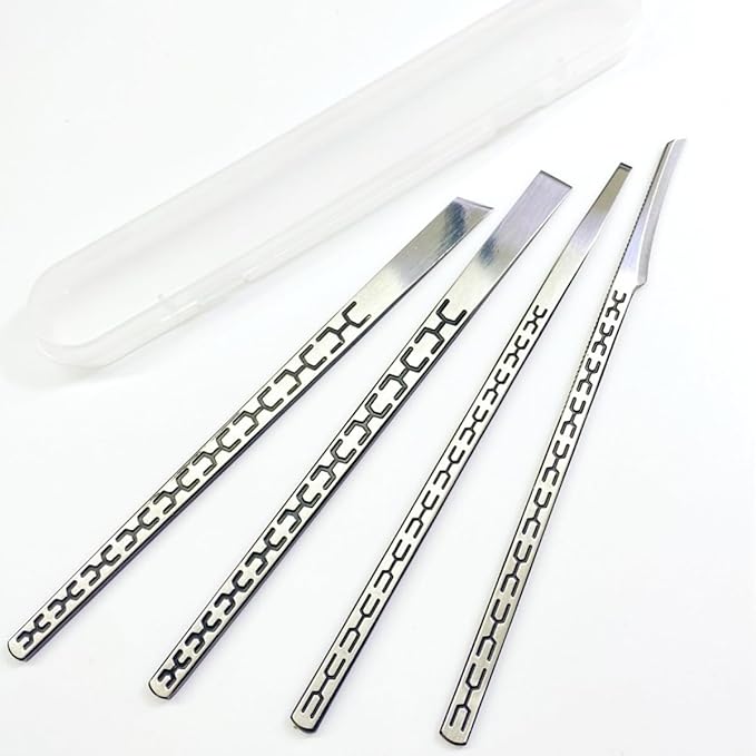 Stainless steel ingrown toenail pedicure knife set,professional foot skin scraper repair sharp blade kit for nail corn callus paronychia treatment. (4)