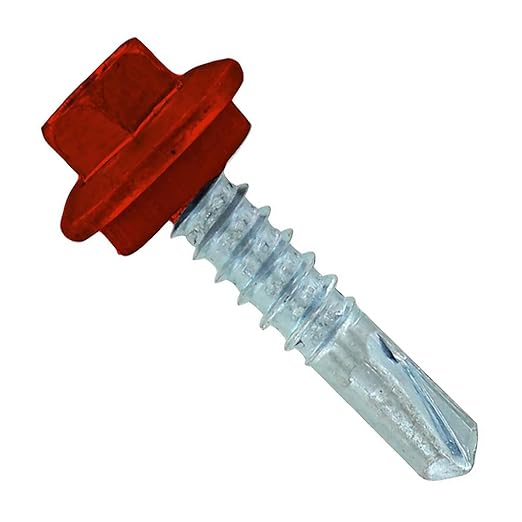 Fasteners Plus ST Fastening #12 x 1 Maxx Steelbinder Metal Roofing Screws Metal-to-Metal Rustic Red (Pack of 250)