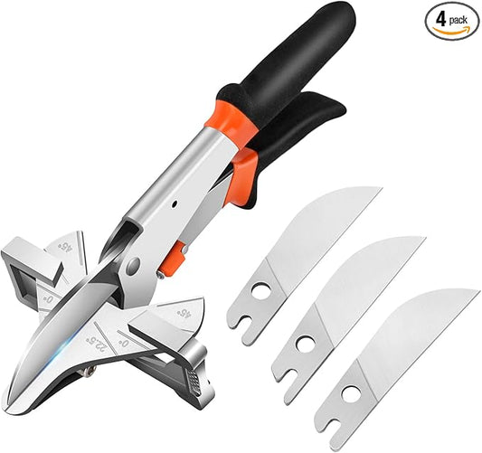 22.5-45 Degree Miter Shears For Angular Cutting Molding Wood Crafting, Miter Shears for Wood Trim Crafting Adjustable Handheld Tool Angle Cutter
