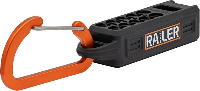 Screwdriver Magnetizer Bit Holder Organizer ??Railer 10-Hole Magnetizer/Demagnetizer Bit Organizer Holder with Carabiner