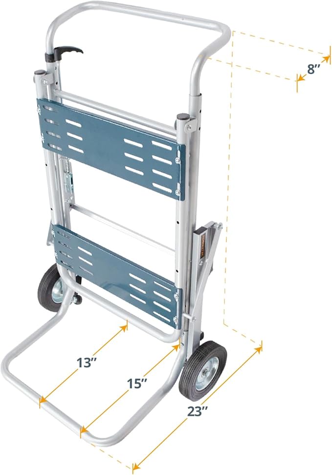 POWERTEC Table Saw Stand with Wheels, Portable Stand w/ 330Lbs Load Capacity, Foldable Design for Easy Storage in Garage, Compatible with Dewalt Table Saw (MT4009)