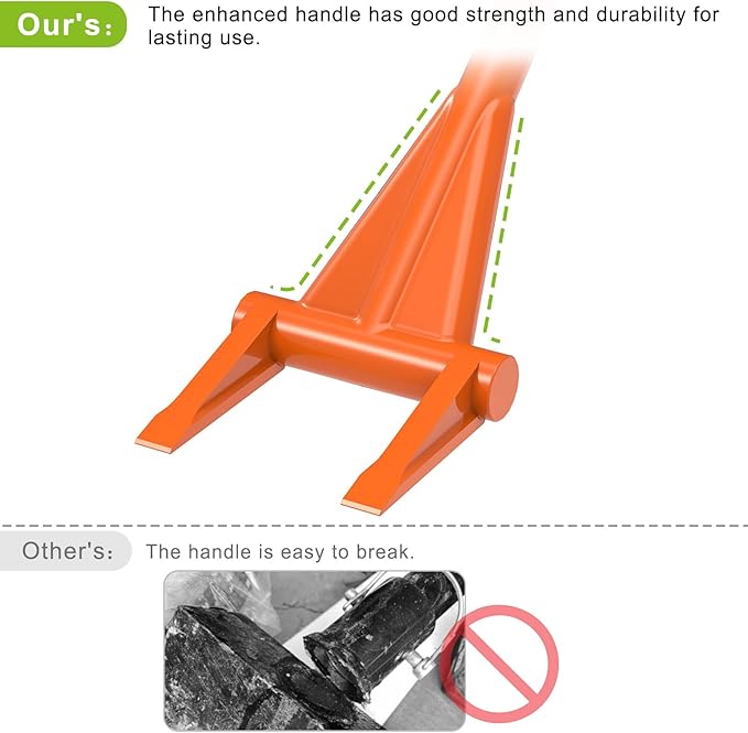 Dolibest 48'' Demo Bar, Heavy Duty 2-Tine Wrecking Bar with Ergonomic Handle for Efficient Wooden Demolition and Renovation, All-Steel Construction