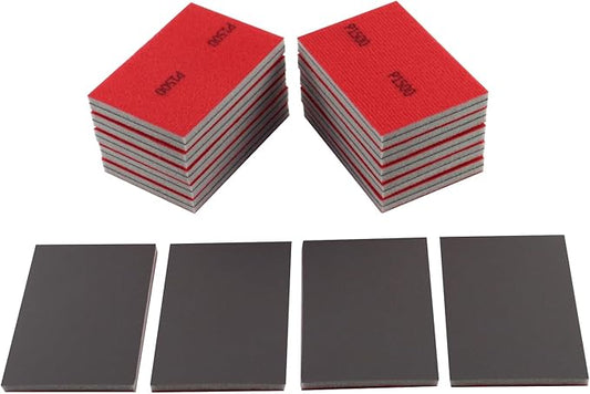 24pcs 1500Grits Sanding Sponge, Wet and Dry 4"x3" Sanding Block, Reusable Sand Paper for Metal Wood Drywall Walls Stone Automotive Paint Plastic DIY (1500 Grits)