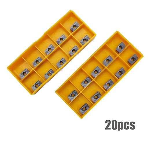 KinRite 20pcs Indexable Face Milling Inserts APMT1135PDER-H2 Carbide Replacement Inserts for End Mill Tool Holders Boring Bar Inserts Rough Turning Stainless Steel (APMT1135PDER Inserts)