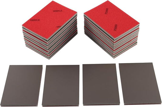 24pcs 3000Grits Sanding Sponge, Wet and Dry 4"x3" Sanding Block, Reusable Sand Paper for Metal Wood Drywall Walls Stone Automotive Paint Plastic DIY (3000 Grits)