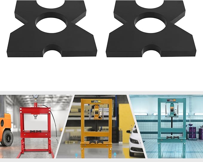 1 Pair of Arbor Press Plate H Frame Hydraulic Shop Press Plates 32Ton Hydraulic Press Accessories with 4 Notch for Workshops, Factories, Production Rooms, Laboratories (9.75 * 9.75 * 1 in)