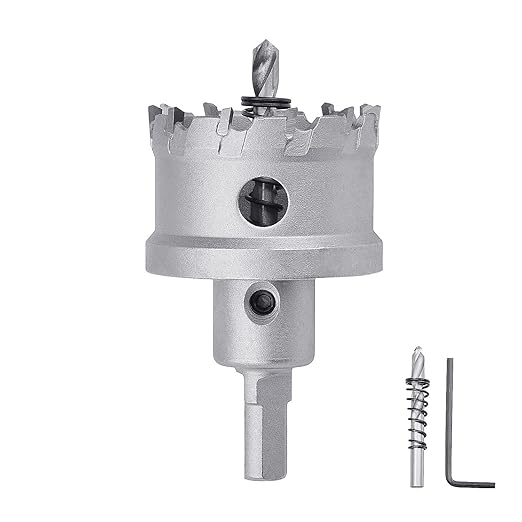 48mm (1-7/8 inch) Metal Steel Hole Saw with 2 Drill Bits, Hole Cutter for Thick Metal,Stainless Steel,Iron and Wood (48mm (1-7/8 inch))