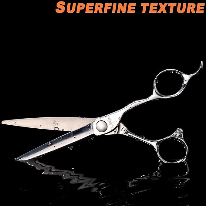 High-end Professional Extremely Very Sharp Barber Hair Cutting Scissors Hairdresser Shears For Hair 6.5 Inch Haircut Scissor Made Of Dynamic Stainless Steel For Hairdressing Salon Home Use