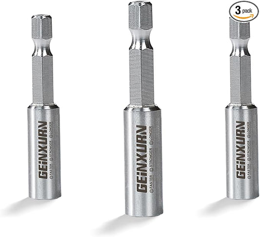 2Inches Stainless Screwdriver Bit Holders, 3PACK Extension Socket Drill Bit Magnetic Holder Hex Shank Quick-Change Drill Bit Guide