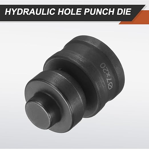HARFINGTON Hydraulic Hole Punch Die 過7횞20mm Slot Hole 40Cr Steel Electric Punching Kit for CH60 Electric Punching Machine, Black