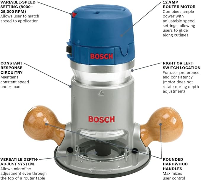Bosch 1617EVS 2.25 HP Electronic Fixed-Base Router