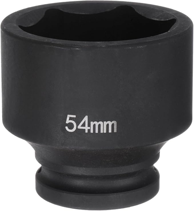HARFINGTON 6-Point Impact Socket 3/4" Drive 54mm Metric 40Cr Alloy Steel Spindle Axle Nut Impact Socket