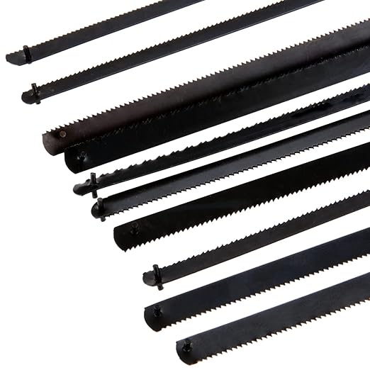 dophee 10Pcs 6 inch 150mm 24T Mini Hacksaw Blade Replacement, Multifunctional Carbon Steel Hand Saw Blade for Hand DIY Model Manual Woodworking PVC Metal Pipes Cutting