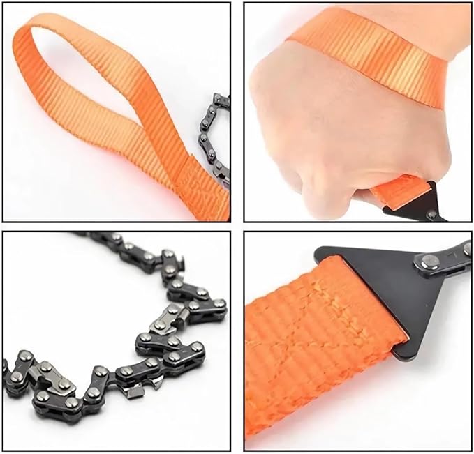 1pc Portable Pocket Chainsaw,High-Performance Steel Rope Chain for Rapid Cutting, Durable Hand Operated Survival Tool, Perfect for Outdoor Adventures, Camping, Hiking, Emergency Kits
