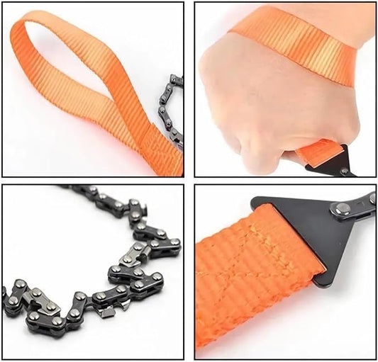 1pc Portable Pocket Chainsaw,High-Performance Steel Rope Chain for Rapid Cutting, Durable Hand Operated Survival Tool, Perfect for Outdoor Adventures, Camping, Hiking, Emergency Kits