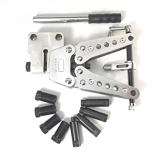 Manual Sheet Metal Hole Punch Kit - Steel & Aluminum Plate Punching Tool for Flat & Angle Steel, Copper & Stainless Steel