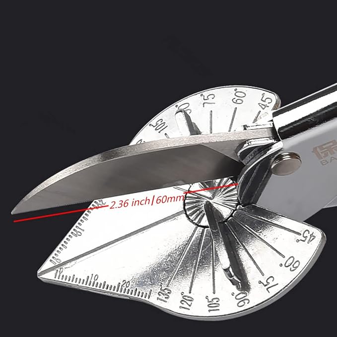 szhdx Multifunctional Shears, Multi Angle Shear Cutter - Cuts 45 to 135 Degree Miter Snips, Hand Tools for Soft Wood, Plastic, PVC