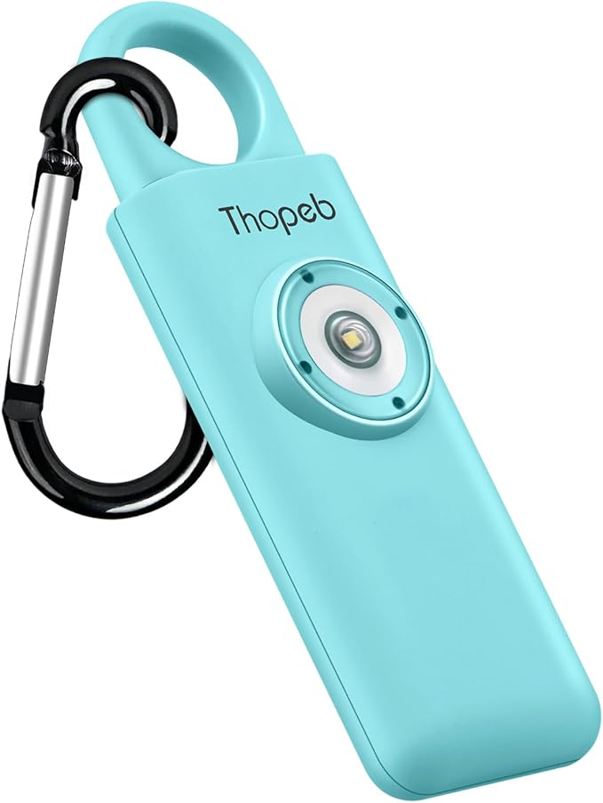Thopeb?밫he Original Personal Safety Alarm for Women Self Defense ??Elders & Kids Self Defense Keychain Siren ??135dB Loud Siren Bird Sound ??Cute Key Chains Protection (Aqua)