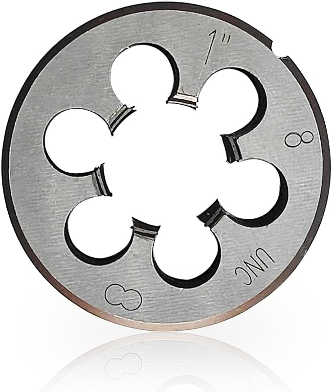Lzcdelyxiao 1"-8 Die UNC 1"-8 TPI Right Hand Nominal Diameter 1" Thread Per Inch 8 Fin Thread Tolerance Grade 2B Right Hand Thread High Speed Steel HSS