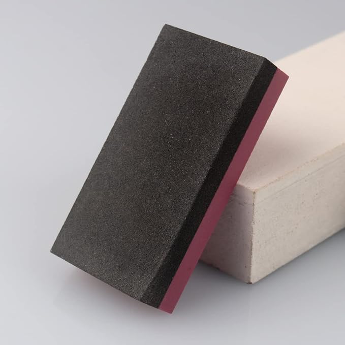 Small Sharpening Stone,2 in 1 Dual Sided 800#/3000# Combination Pocket-sized Whetstone,Coarse/Fine Polishing Boron Carbide and Red stone (1.97x0.98x0.39inch)