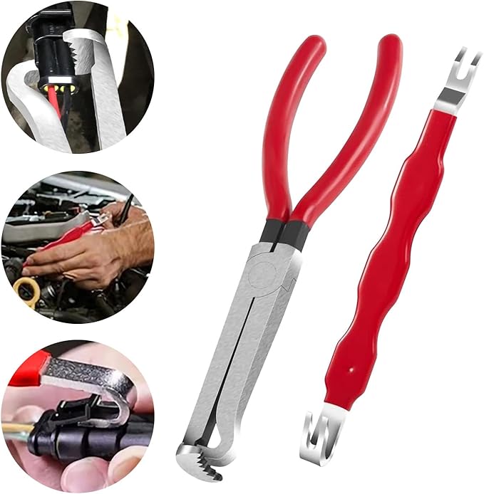 Professional Electrical Disconnect Pliers Set - Automotive Connector Separator & Terminal Removal Tool with Multi-Angle Tips for Technicians