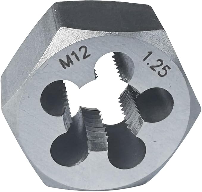 Yamesh M12 x 1.25 Hex Die Rethreading Die Thread Die Carton Steel For Right Hand
