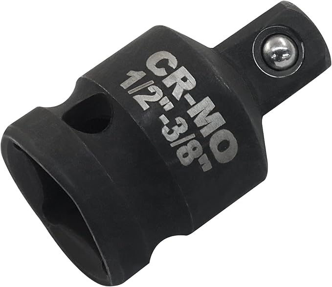 1/2" Female to 3/8" Male Impact Socket Adapter, Black Wrench Socket Adapter For Impact Driver
