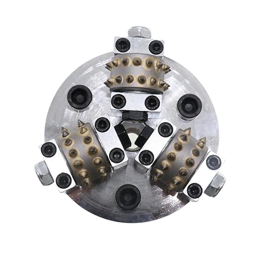 5 Inch Bush Hammer Disc for Coating Removal Stone Texturing, 3 Pieces 30 Tips Roller (5/8"-11 Threaded)