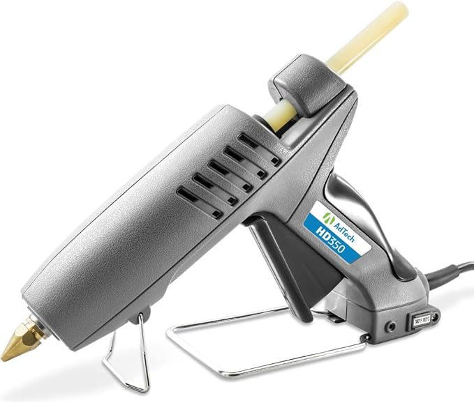 Adtech Industrial Strength Full Size High-Output Hot Melt Glue Gun ??Professional Grade Hot Glue Gun for Carpentry, Repairs & Remodeling, grey, hd 350 (0462)