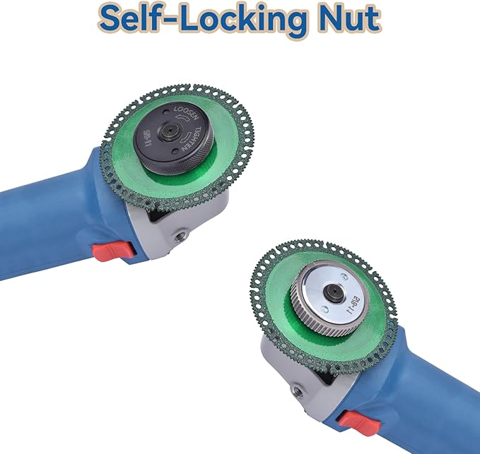 5/8"-11 Thread Angle Grinder Flange Nut, Tool Free Quick Release Lock Nut for for 4쩍" 5" 7" 9" Angle Grinder