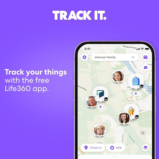 Tile by Life360 Slim - Wallet Finder, Bluetooth Tracker and Item Locator for Luggage Tags, Passports and More. Both iOS and Android Compatible. Phone Finder. 1-Pack (Navy Blaze)