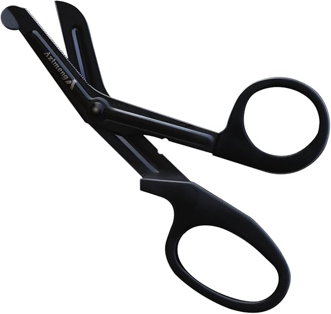1 Pack Heavy Duty Scissors, Multipurpose Household Utility Scissors, Titanium Safety Scissors for Cutting Fabric Package Crafts, 7 1/2 Inch Black Titanium