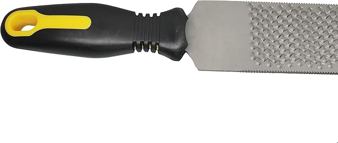 14 Inch Hoof Rasp, Horseshoe File with Rubber Handle, Farrier File Tool for Horse Goat Cow Donkey Pig Pony Hooves, Carbon Steel