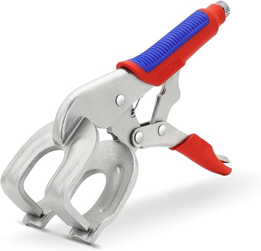 10" Locking Pliers - Quick-Release Welding Clamps with U-Shaped Jaws, Ergonomic Grip for Metalworking, Grinding & DIY Projects