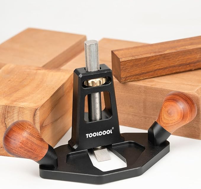 TOOLCOOL Router Plane Handheld Woodworking Tool Simple and Effective Plow Plane for Tuning Joinery Cutting Grooves Mortise (Wood Grip)