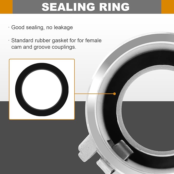 2" Aluminum Cam and Groove Hose Fitting, Global Type B200 Male Adapter x Female NPT Camlock Fitting, Pack of 2