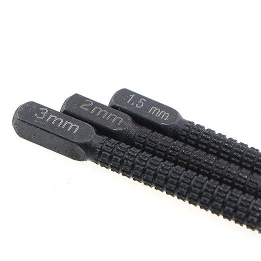 3PCS Black High Carbon Steel Centre Combination Punch 1.5/2/3mm Mechanical Repair and Installation Hole Cutting and Positioning Tool Used for Application Marking Indentation