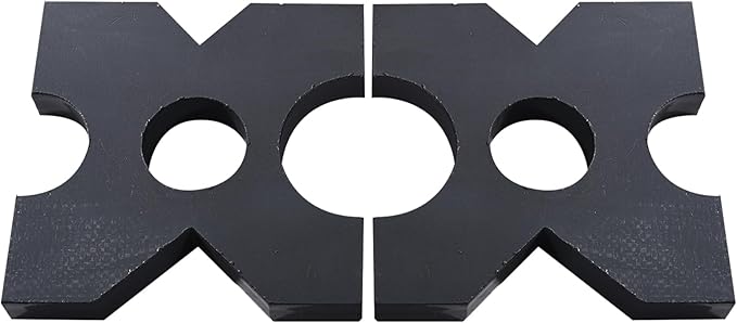 2 Pack Arbor Press Plate, 20 Ton and 32 Ton Shop Metal Press Plates with 4 Notch, 1 inch/25mm Thickness, H Frame Thickened Hydraulic Shop Press Plate 1" x 7" x 7"