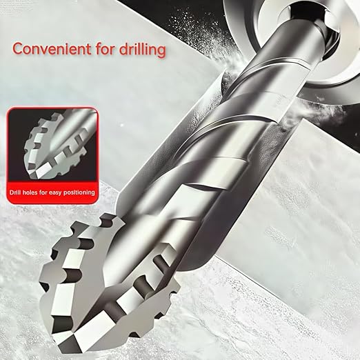 12pcs-New Four-Flute Sawtooth Eccentric Drill Bit, Multifunction Drill Bit Set,High Hardness Skewed Head Eccentric Drill(4+5+6+8+10+12mm)횞2
