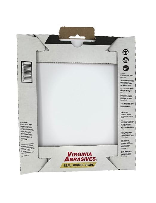 Virginia Abrasives 9??x 11??General Purpose Sandpaper Sanding Sheets, 100 grit, 20 Pack