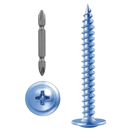 (60 pcs) Wensilon #10횞3" Phillips Truss Head Wood Screws Galvanized Iron Quick Metal Self Tapping