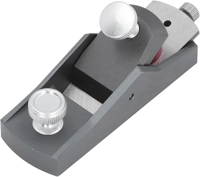 Mini Wood Planer Small Hand Planer Block Plane Aluminium Alloy Small Trimming Planer Adjustable Cutting Thickness Woodworking Tool for Wood Planing