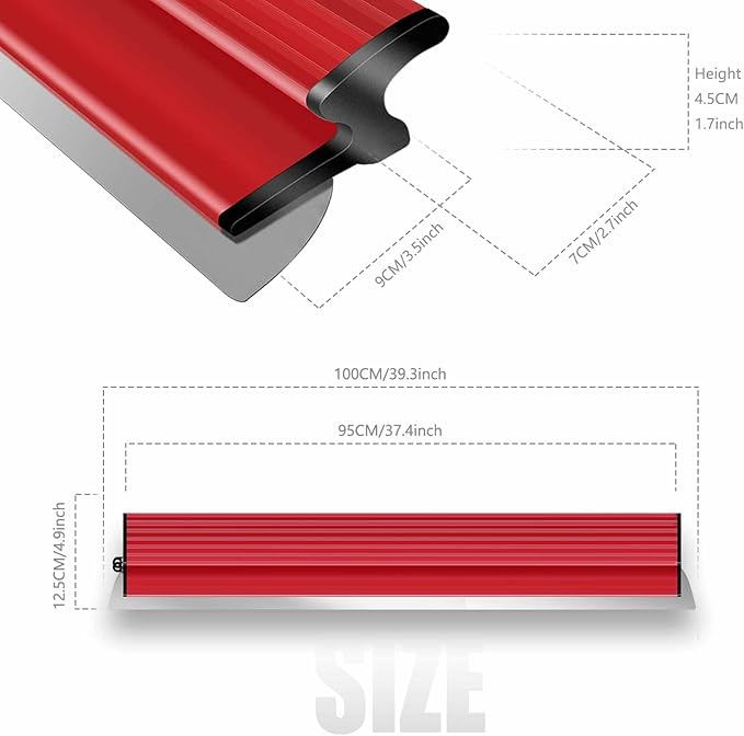 40 Inch Drywall Skimming Blade, 0.38mm Stainless Steel Blade, Drywall Knife for Drywall/Plaster/Wallboard