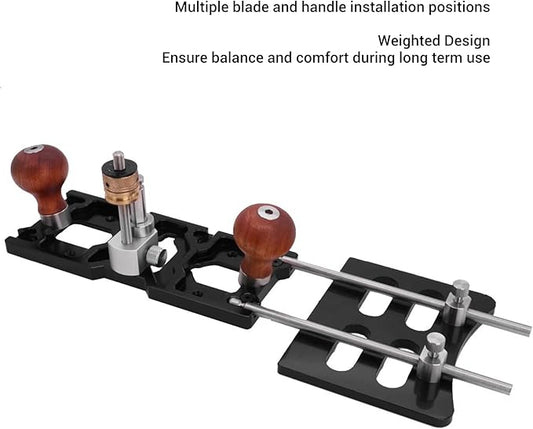 Yunseity Router Plane Handheld Woodworking Tool, HD39 Adjustable Hand Wood Planer Aluminum Alloy Wood Trimming Plane with Depth Stop for Woodworking