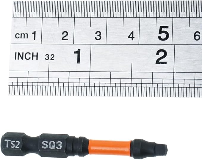 AUTOTOOLHOME 10 Pack #3 Square Driver Bit 2 inch Long Square Impact Drill Bit for Pocket Hole Jig System SQ3 Bits