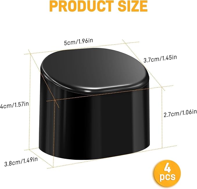 |N074647 for Dewalt Table Saw Stand Rubber Foot Pads Replacement - DWX723 DWX724 DWX725 Series Miter Saw Stand Leg Covers (4 Pack Black)