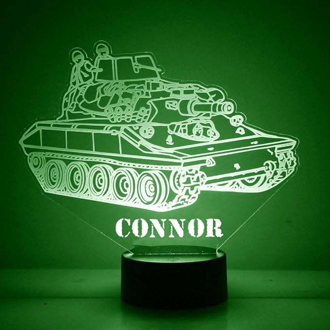 Transportation Custom LED Sign Night Light Lamp with Remote, Light Up Display with Personalized Name or Image, Customized and Made in The USA, Clear Acrylic Design Home Decor with 16 Colors, 4 Modes
