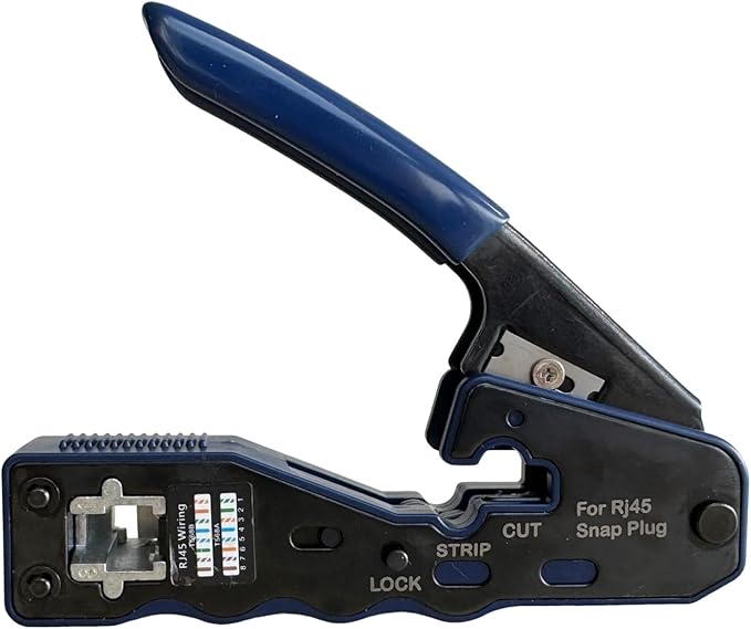 Elfcam - Ergonomic 3-Cut Stripping Pliers, 3 in 1 Stripping and Stripping Pliers for Fiber Optics from 125關m to 250關m Single-Mode and Multimode (CS-08)