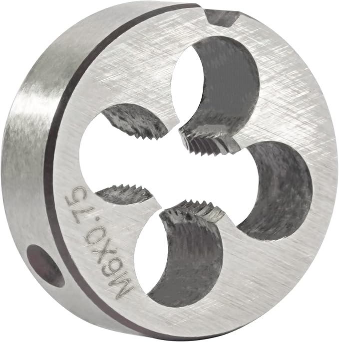 Aceteel M6 x 0.75 Metric Round Die, Machine Thread Die M6 X 0.75mm Right Hand